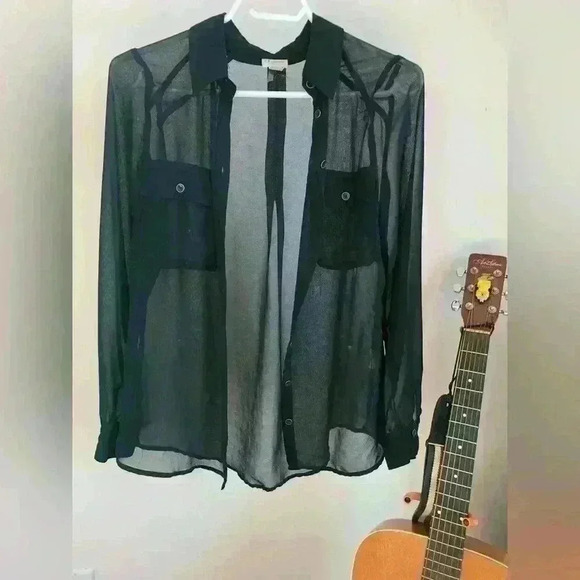 Vintage Y2K Dynamite Women’s Sheer Romantic Feminine Coachella Blouse XS - Picture 4 of 5